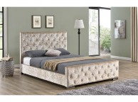 Sleep Design Beaumont 4ft6 Double Crushed Gold Velvet Bed Frame Thumbnail