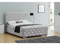 Sleep Design Beaumont 4ft6 Double Grey Fabric Bed Frame Thumbnail