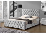 Sleep Design Buckingham 4ft6 Double Crushed Silver Velvet Bed Frame Thumbnail