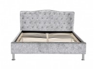 Sleep Design Sandringham 4ft6 Double Crushed Silver Velvet Bed Frame Thumbnail