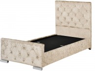 Sleep Design Beaumont 3ft Single Crushed Gold Velvet Storage Bed Frame Thumbnail