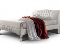 Sleep Design Knightsbridge 4ft6 Double White Faux Leather Bed Frame Thumbnail