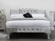 Sleep Design Knightsbridge 4ft6 Double Silver Crushed Velvet Bed Frame Thumbnail