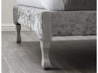 Sleep Design Knightsbridge 4ft6 Double Silver Crushed Velvet Bed Frame Thumbnail