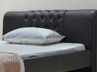 Sleep Design Knightsbridge 4ft6 Double Black Faux Leather Bed Frame Thumbnail