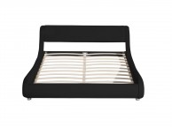 Sleep Design Madrid 4ft6 Double Black Faux Leather Bed Frame Thumbnail