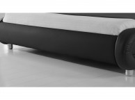 Sleep Design Madrid 4ft6 Double Black Faux Leather Bed Frame Thumbnail