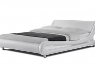 Sleep Design Madrid 4ft6 Double White Faux Leather Bed Frame Thumbnail