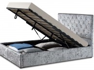 Sleep Design Chatsworth 4ft6 Double Crushed Silver Velvet Ottoman Bed Frame Thumbnail