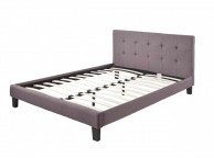Sleep Design Blenheim 4ft6 Double Brown Fabric Bed Frame Thumbnail