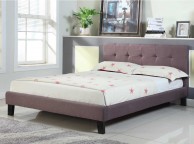 Sleep Design Blenheim 5ft Kingsize Brown Fabric Bed Frame Thumbnail