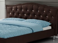 Sleep Design Georgio 5ft Kingsize Brown Faux Leather Bed Frame Thumbnail