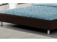 Sleep Design Georgio 5ft Kingsize Brown Faux Leather Bed Frame Thumbnail