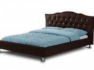 Sleep Design Georgio 5ft Kingsize Brown Faux Leather Bed Frame Thumbnail