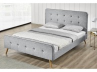 Sleep Design Winchester 5ft Kingsize Light Grey Fabric Bed Frame Thumbnail