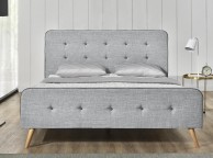 Sleep Design Winchester 5ft Kingsize Light Grey Fabric Bed Frame Thumbnail
