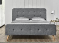 Sleep Design Winchester 4ft6 Double Charcoal Grey Fabric Bed Frame Thumbnail