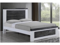 Sleep Design Chelford 4ft6 Double White And Ash Grey Wooden Bed Frame Thumbnail