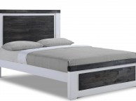 Sleep Design Chelford 4ft6 Double White And Ash Grey Wooden Bed Frame Thumbnail