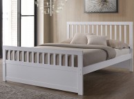 Sleep Design Delamere 5ft Kingsize White Wooden Storage Bed Frame Thumbnail