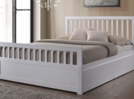 Sleep Design Delamere 5ft Kingsize White Wooden Storage Bed Frame Thumbnail