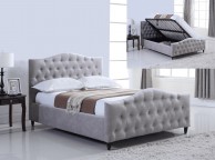 Flair Furnishings Laura 5ft Kingsize Silver Fabric Ottoman Bed Frame Thumbnail