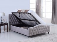 Flair Furnishings Laura 4ft6 Double Silver Fabric Ottoman Bed Frame Thumbnail