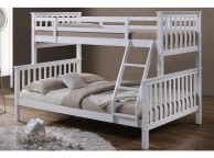 Sleep Design Oscar White Wooden Triple Sleeper Bed Thumbnail
