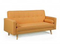 Sleep Design Boston Yellow Fabric Sofa Bed Thumbnail