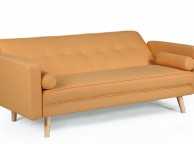 Sleep Design Boston Yellow Fabric Sofa Bed Thumbnail