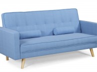 Sleep Design Boston Sky Blue Fabric Sofa Bed Thumbnail