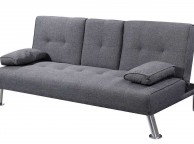 Sleep Design New York Grey Fabric Sofa Bed Thumbnail