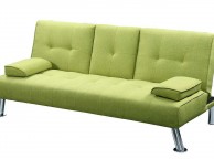 Sleep Design New York Green Fabric Sofa Bed Thumbnail