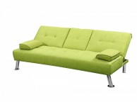 Sleep Design New York Green Fabric Sofa Bed Thumbnail