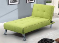 Sleep Design New York Green Fabric Chaise Lounge Bed Thumbnail