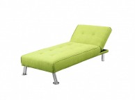 Sleep Design New York Green Fabric Chaise Lounge Bed Thumbnail