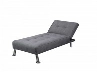 Sleep Design New York Grey Fabric Chaise Lounge Bed Thumbnail