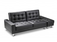 Sleep Design Knightsbridge Black Faux Leather Sofa Bed With Storage Thumbnail