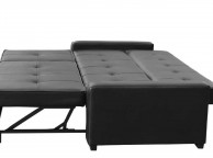 Sleep Design Seattle Black Faux Leather Sofa Bed Thumbnail