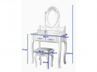 Sleep Design Carmen Dressing Table Set Thumbnail