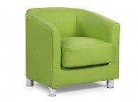 Sleep Design Vegas Green Faux Leather Tub Chair Thumbnail
