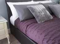 GFW Carolina 4ft6 Double Black Faux Leather Ottoman Lift Bed Frame Thumbnail