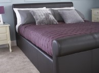 GFW Carolina 4ft6 Double Black Faux Leather Ottoman Lift Bed Frame Thumbnail