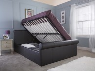 GFW Carolina 5ft King Size Black Faux Leather Ottoman Lift Bed Frame Thumbnail