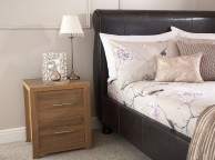 GFW Chicago 4ft6 Double Brown Faux Leather Bed Frame Thumbnail