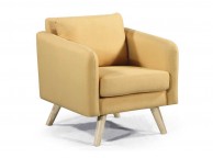 Sleep Design Longdon Yellow Fabric Chair Thumbnail