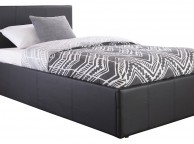 GFW End Lift Ottoman 3ft Single Black Faux Leather Bed Frame Thumbnail