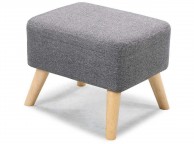 Sleep Design Blithfield Charcoal Grey Fabric Chair And Footstool Thumbnail