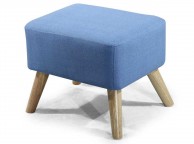 Sleep Design Longdon Sky Blue Fabric Chair And Footstool Thumbnail
