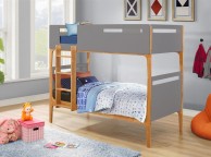 Birlea Islington 3ft Single Oak And Grey Wooden Bunk Bed Thumbnail